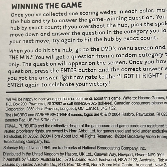 Trivial Pursuit DVD SNL Edition Saturday Night Live Parker Brothers 2004 Game - Picture 8 of 16